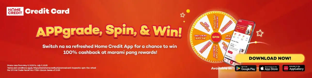 home credit card promo appgrade spin win 4 1