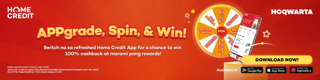 home credit promo appgrade spin win 4 1