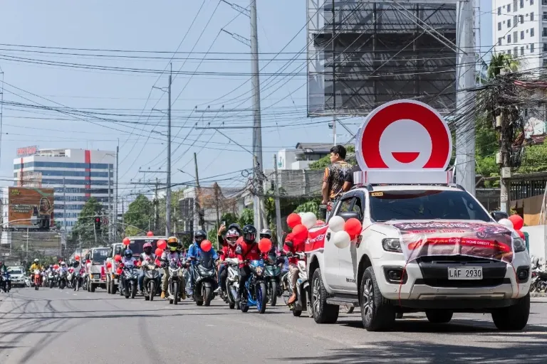 Home Credit Philippines and EMCOR Incorporated motorcade in Davao to celebrate motorcycle financing launch